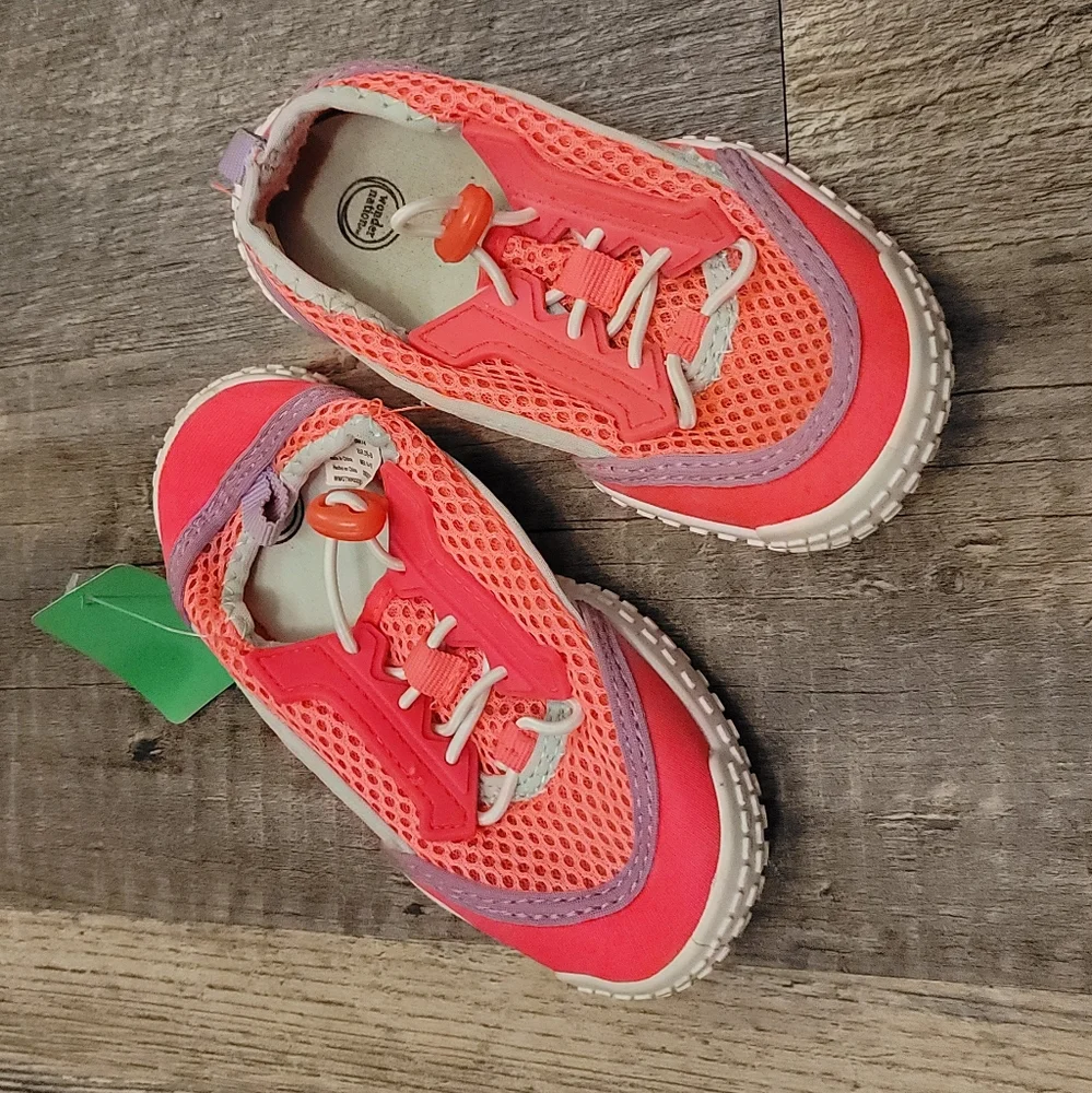 Wonder Nation Toddler Girls Size 7/8 Pink Mesh Water Shoes Swimming Pool Beach